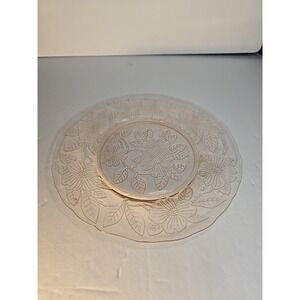 Pink Dogwood‎ Apple Blossom Luncheon Plates 8" Vintage Depression Glass